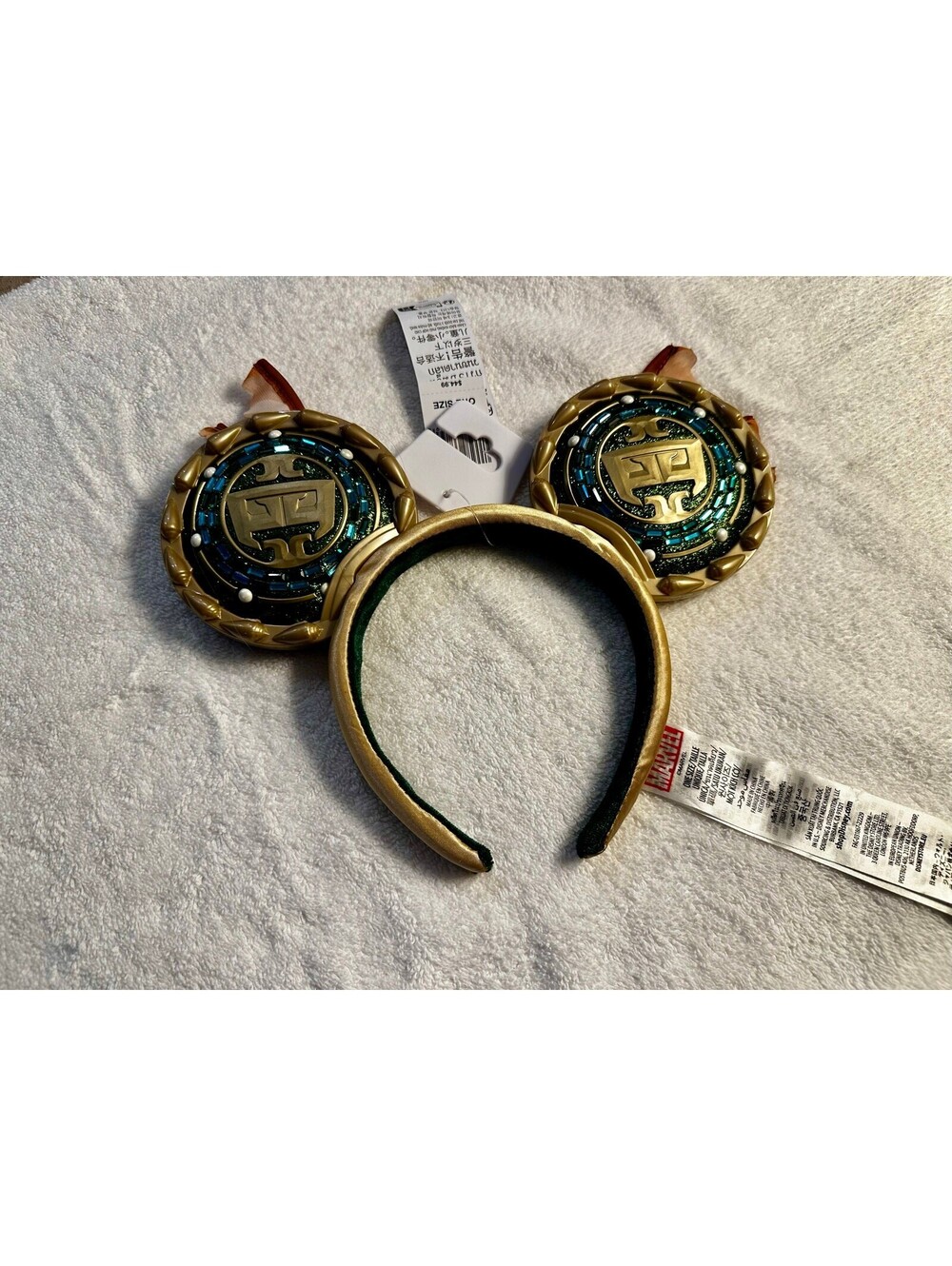 Disney Parks Marvel Wakanda Forever Namor Minnie/Mickey Ears Headband New